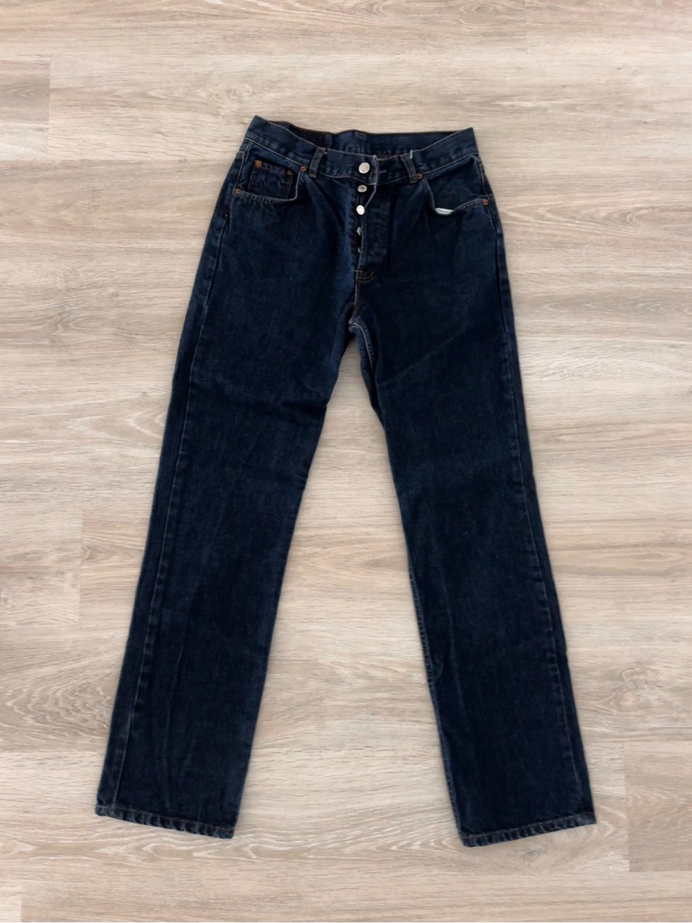 Vintage Levi's Blue High-Rise Straight Jeans — 31